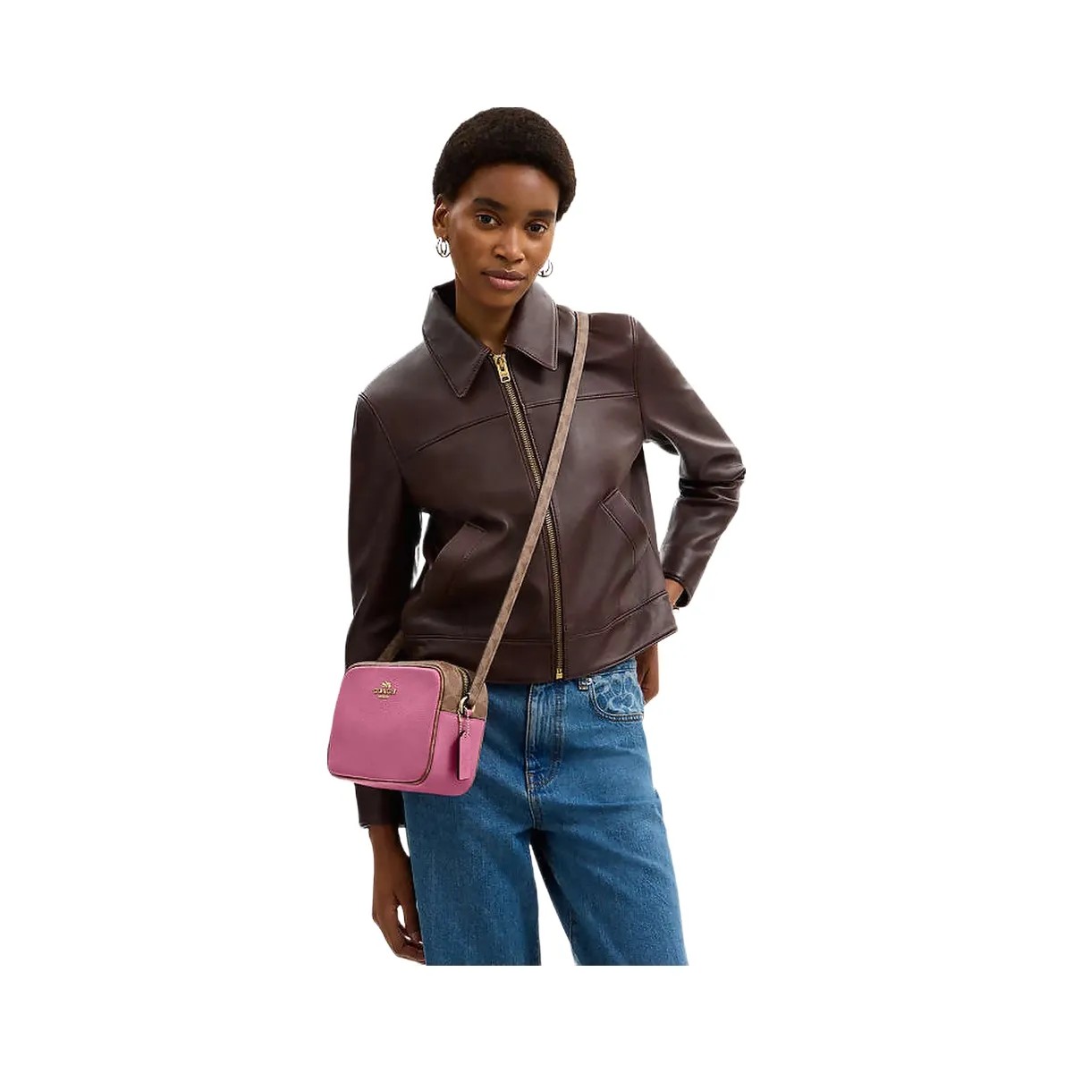 Coach Jamie Camera Bag In Signature Canvas Im-Pink-Tan - HypeFly India View 2