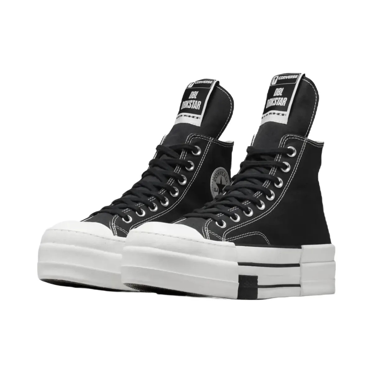 Converse Drkshdw Chuck Taylor All Star Dbl Drkstar Hi Rick Owens Drkstar Black - HypeFly India View 4