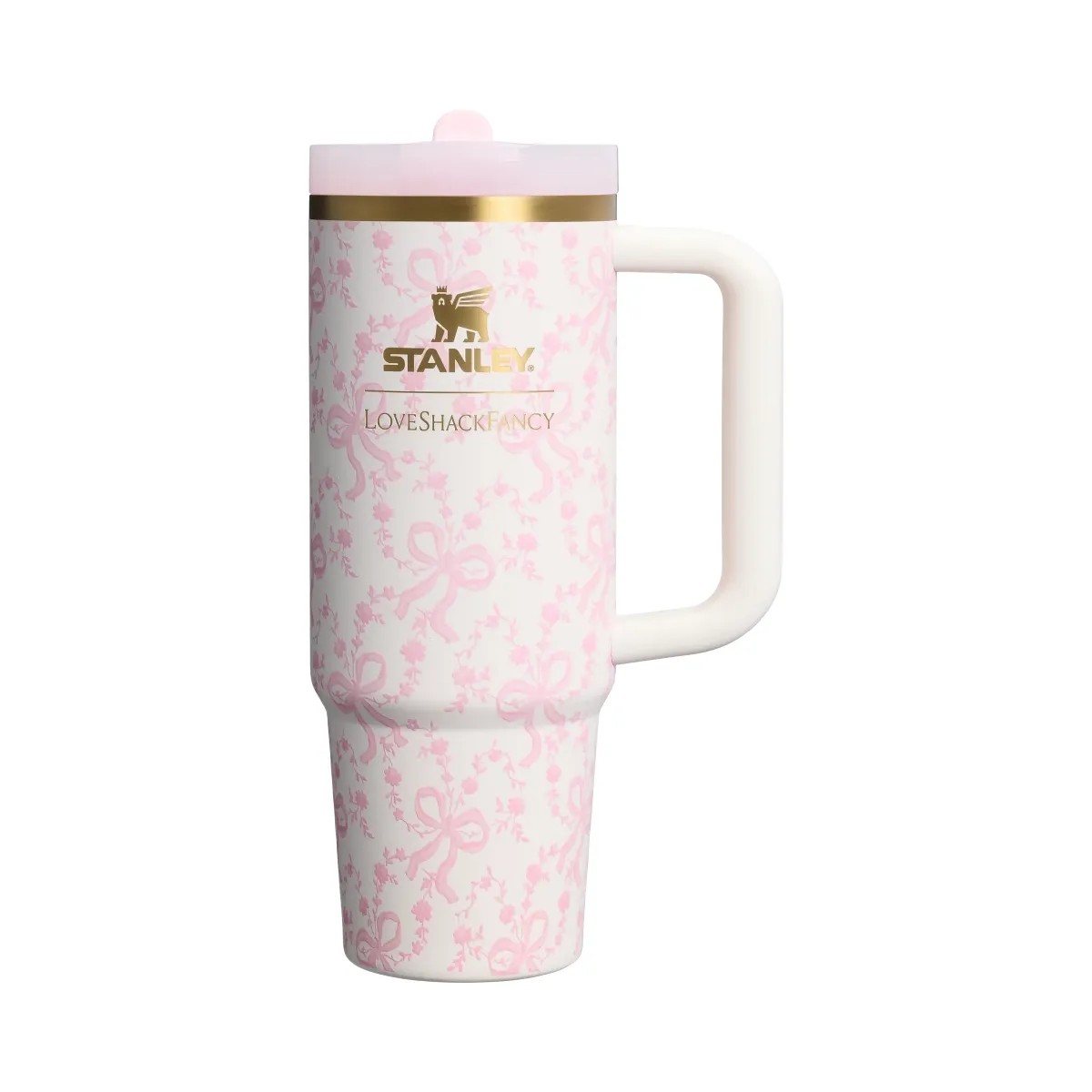 Stanley Stanley 1913 x LoveShackFancy Holiday Quencher ProTour Flip Straw Tumbler (30OZ) Coquette Bow Chantilly - HypeFly India View 1