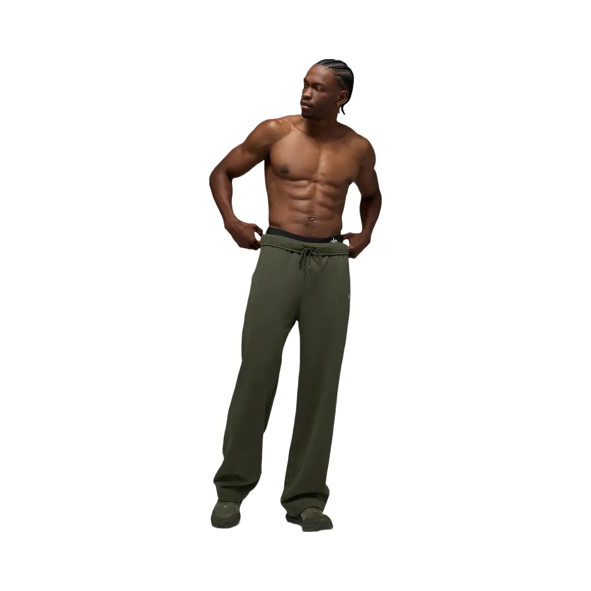 Alo Men's Accolade Straight Leg Sweatpant - Green Olive - HypeFly India View 1