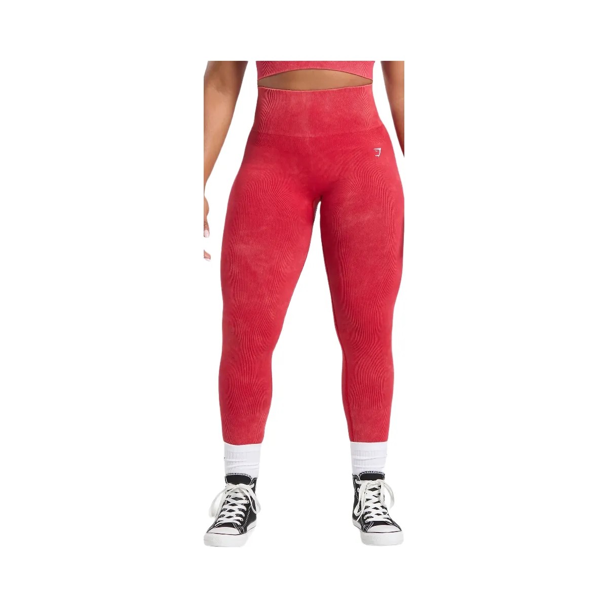 Gymshark Gains Seamless Leggings - Carmine Red - HypeFly India View 1