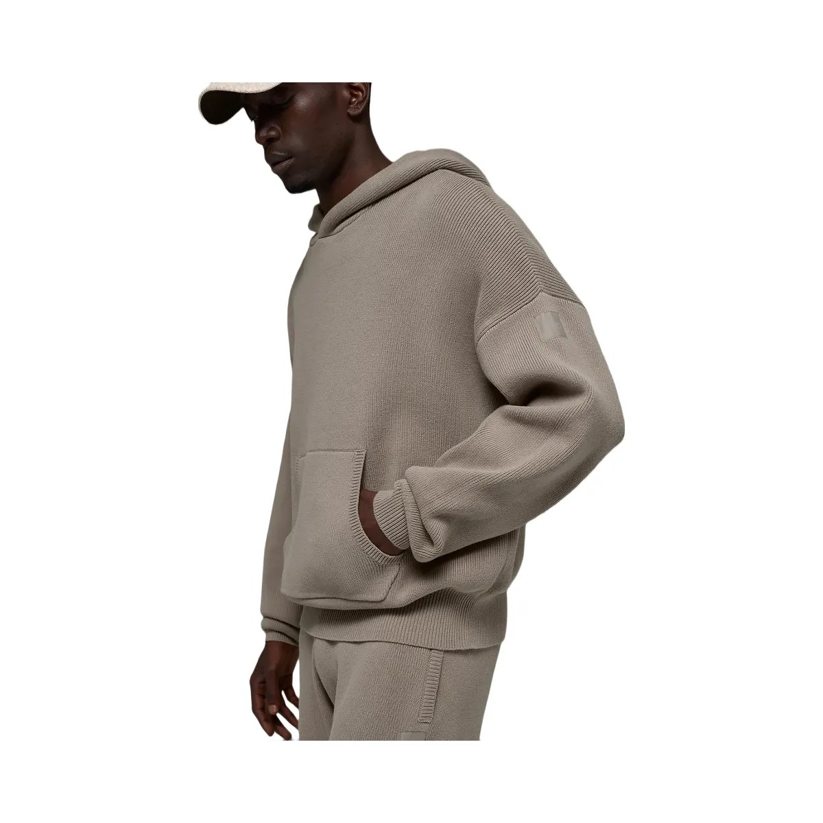 Alo Men's Scholar Hooded Sweater - Light Cocoa - HypeFly India View 4