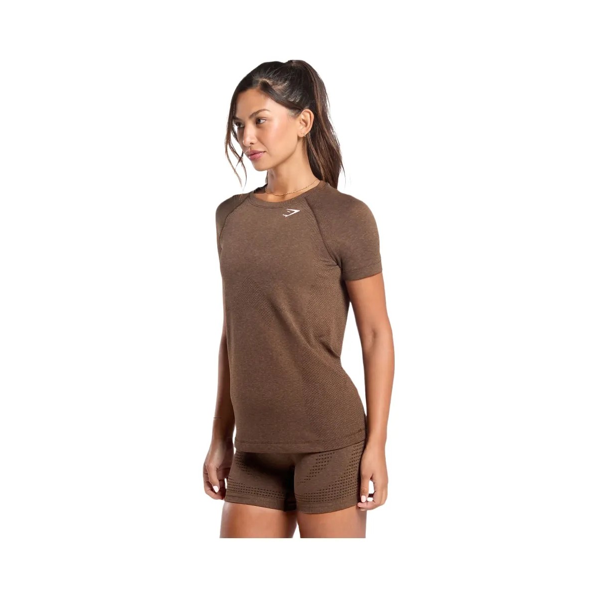 Gymshark Vital Light T-Shirt - Espresso Marl - HypeFly India View 2
