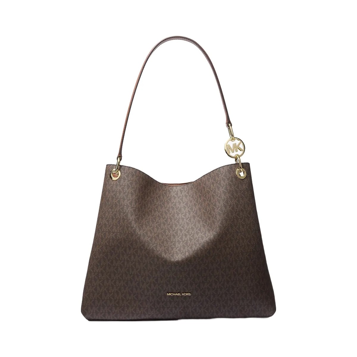 Michael Kors Christina Large Signature Logo Shoulder Bag Brown - HypeFly India View 1