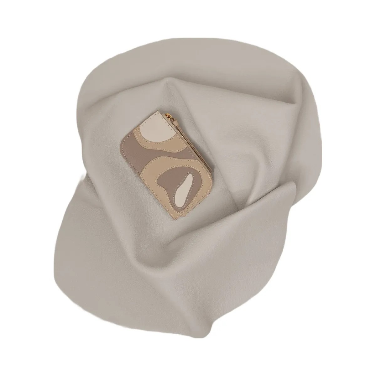 Polene Atla Card Holder Trio Taupe - HypeFly India View 2