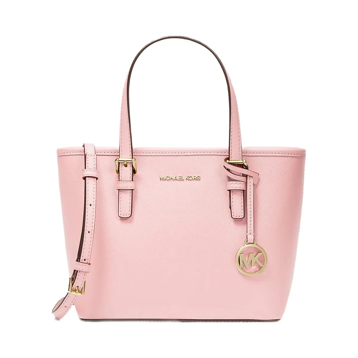 Michael Kors Jet Set Travel Extra-Small Saffiano Leather Top-Zip Tote Bag Powder Blush - HypeFly India View 1
