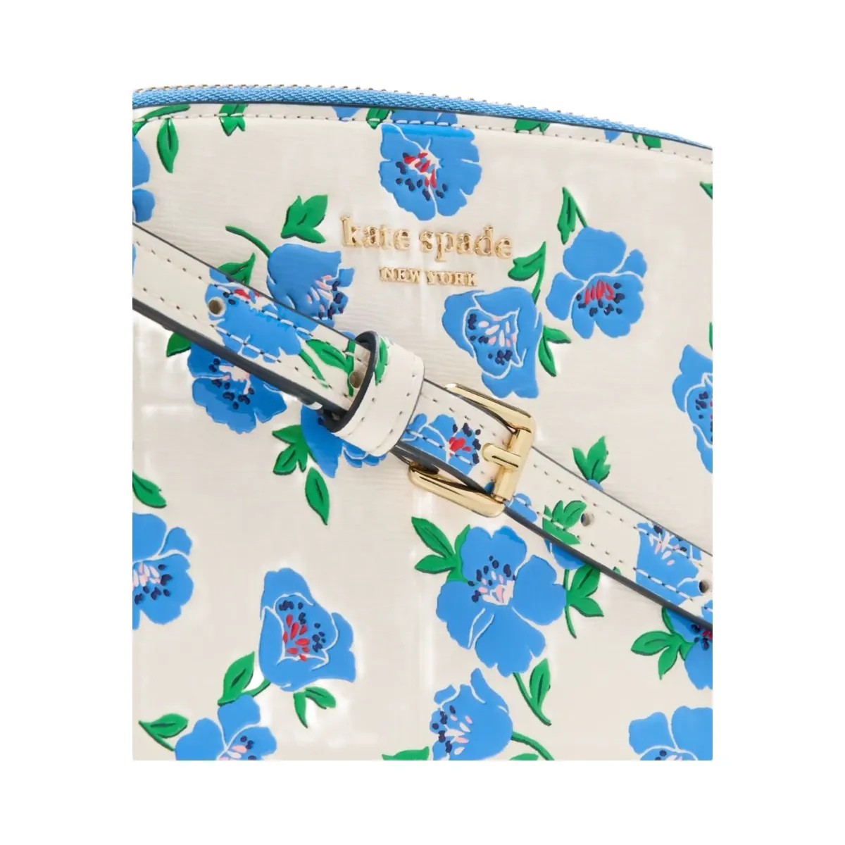 Kate Spade Devin Springtime Blooms Double Zip Dome Crossbody Cream Multi - HypeFly India View 5