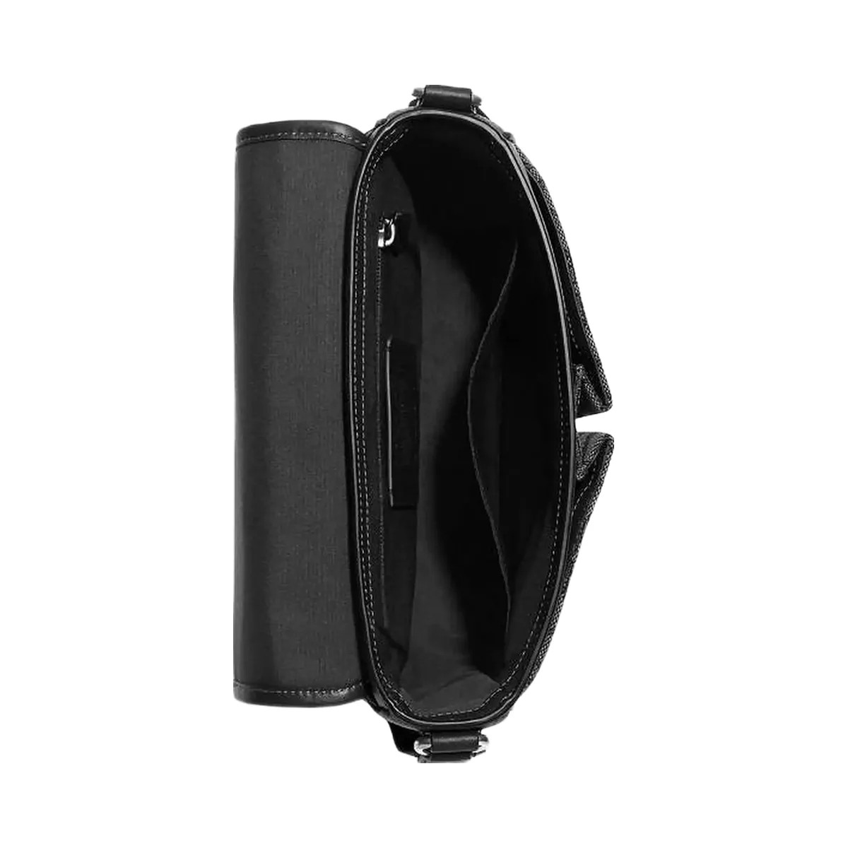 Coach Sprint Map Bag 25 In Signature Jacquard Signature Jacquard-Silver-Charcoal-Black - HypeFly India View 3