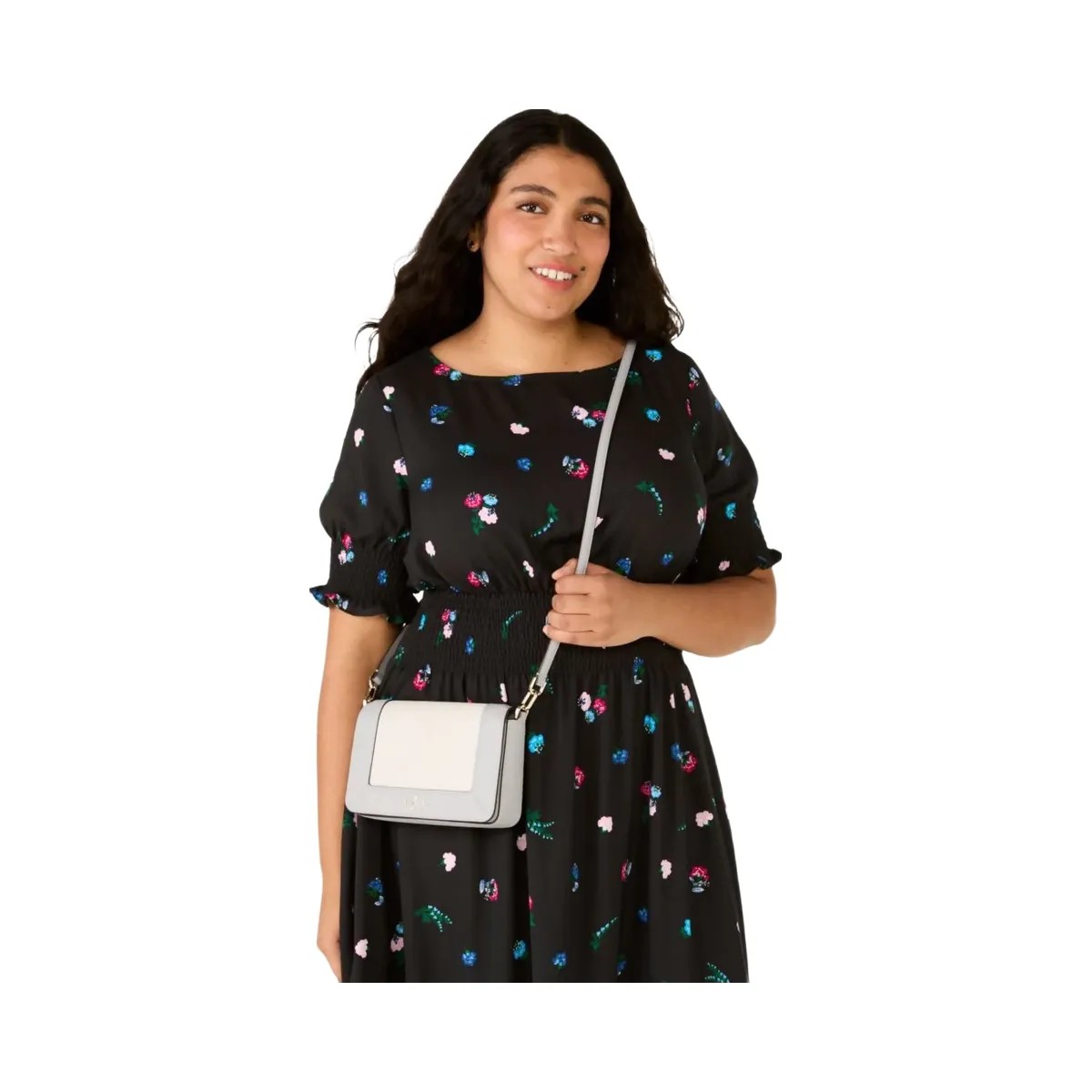 Kate Spade Lena Colorblock Mini Flap Crossbody Mountain Grey Multi - HypeFly India View 2