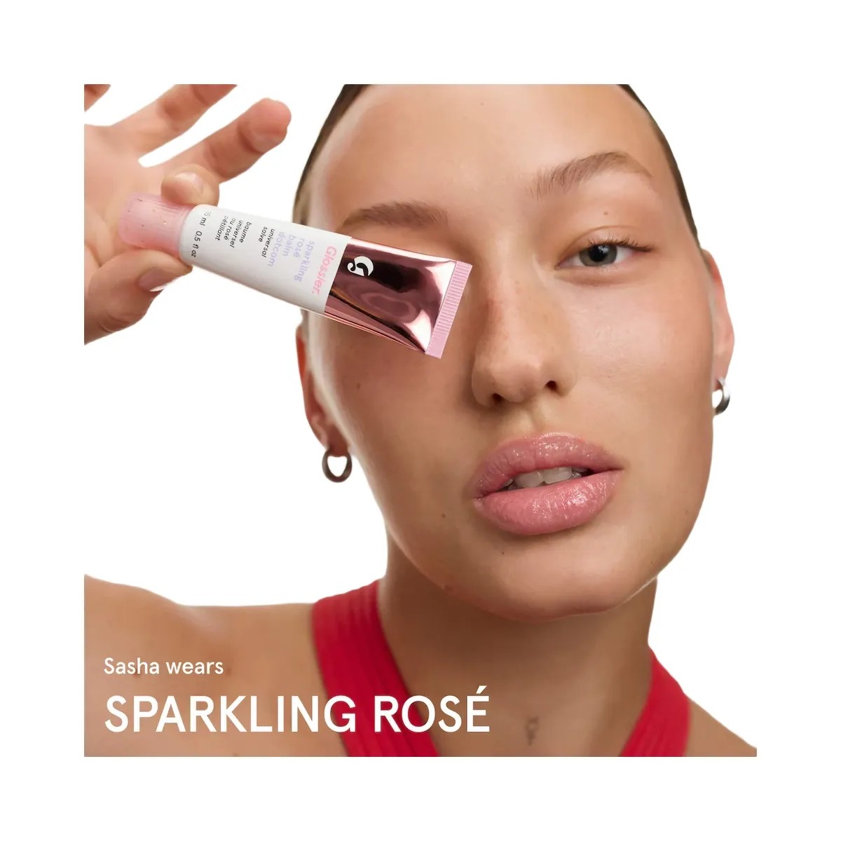 Glossier Balm Dotcom Lip Balm and Skin Salve - Sparkling Rose - Sparkling Ros - HypeFly India View 5