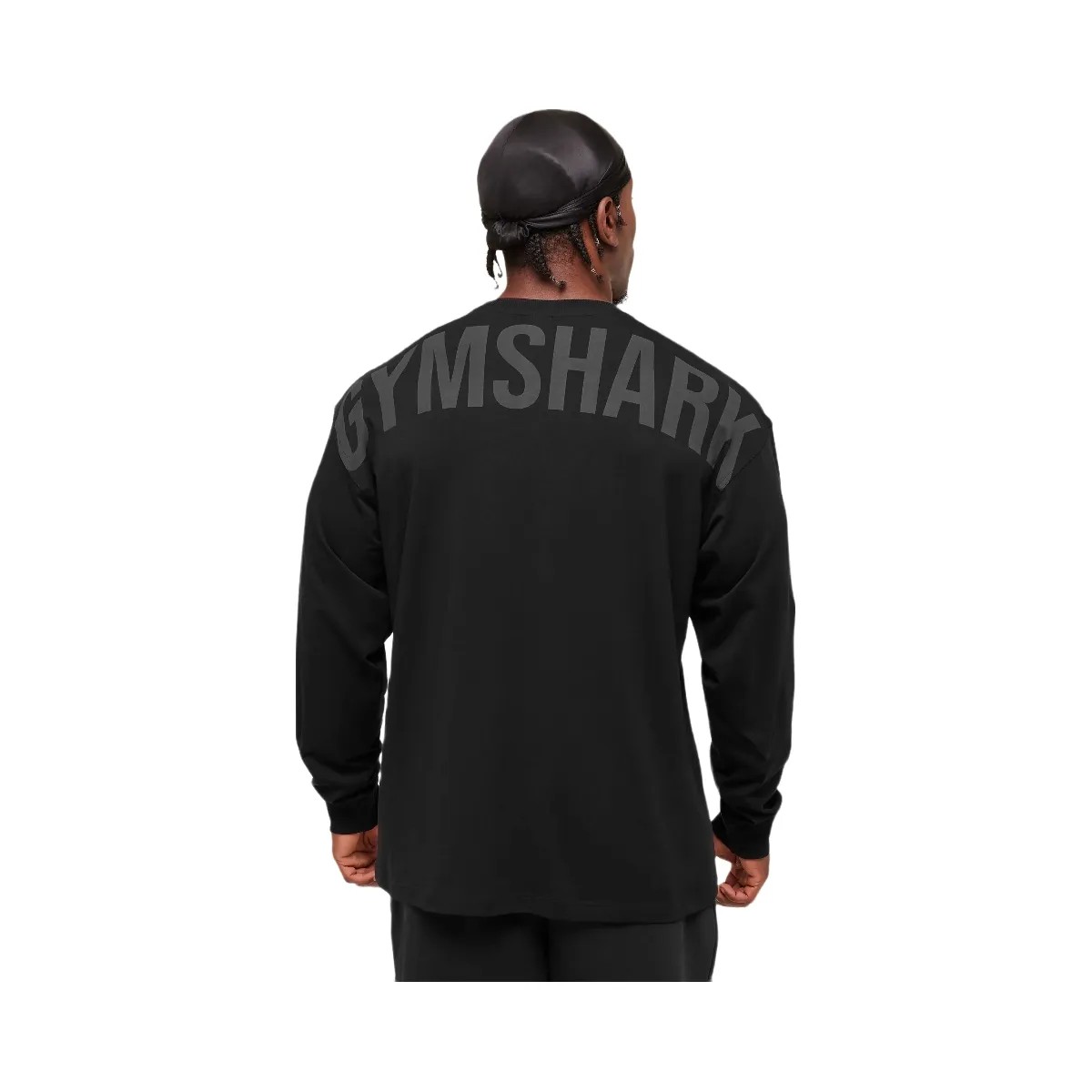 Gymshark Power Long Sleeve T-Shirt - Black/Asphalt Grey - HypeFly India View 3