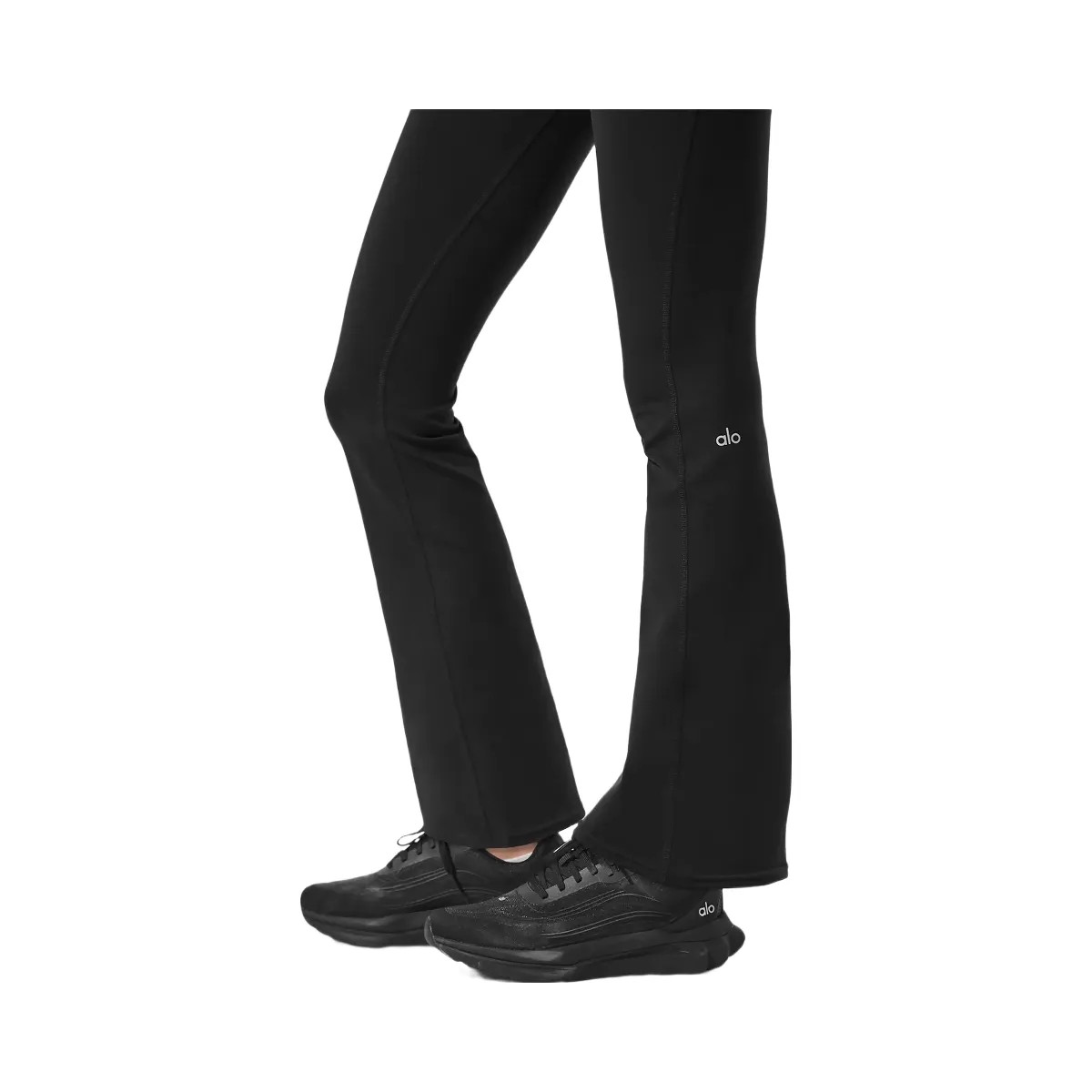 Alo Women's Airbrush High-Waist 7/8 Bootcut Legging - Black - HypeFly India View 2