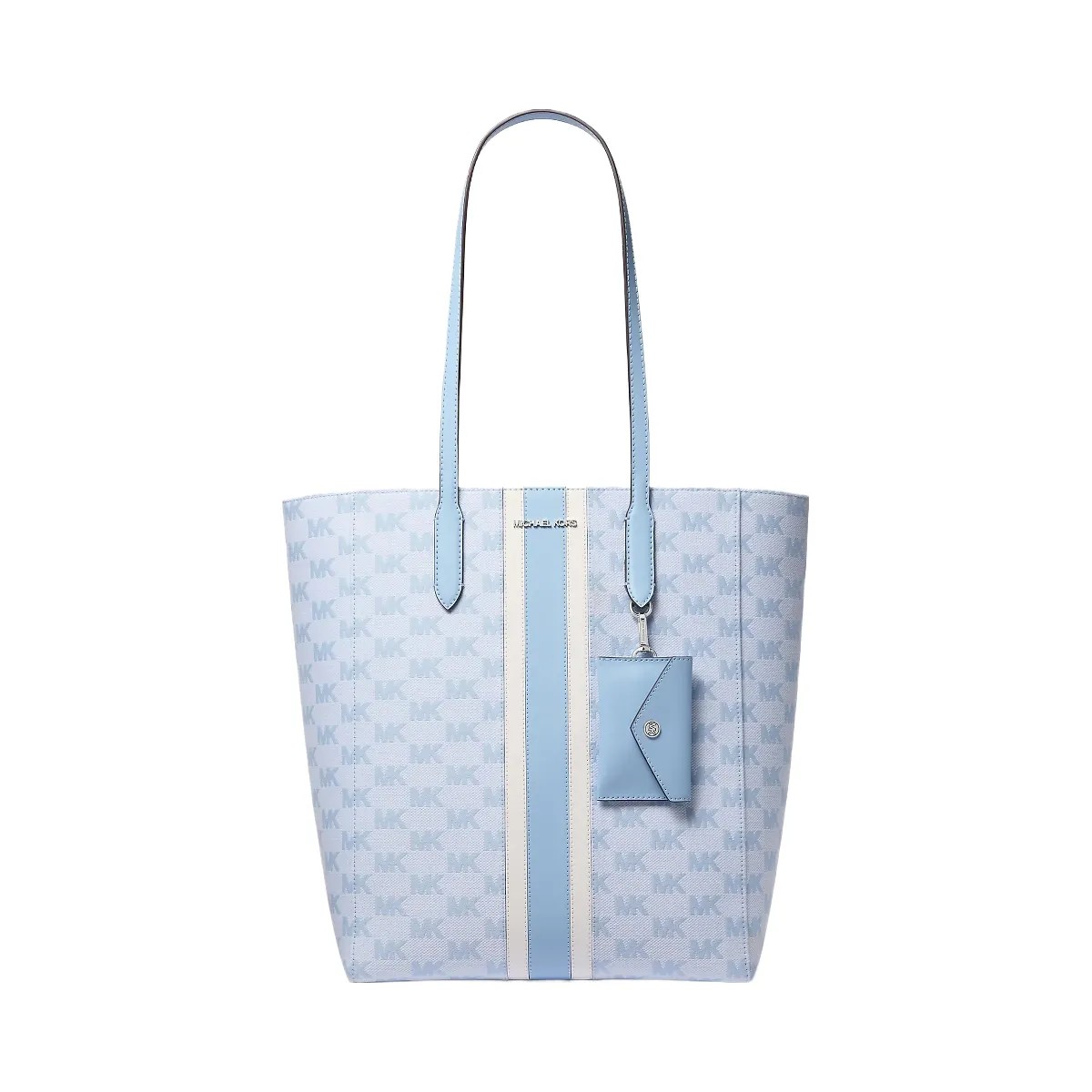 Michael Kors Vincent Large Logo Jacquard Tote Bag with Card Case Light Sky - HypeFly India View 1