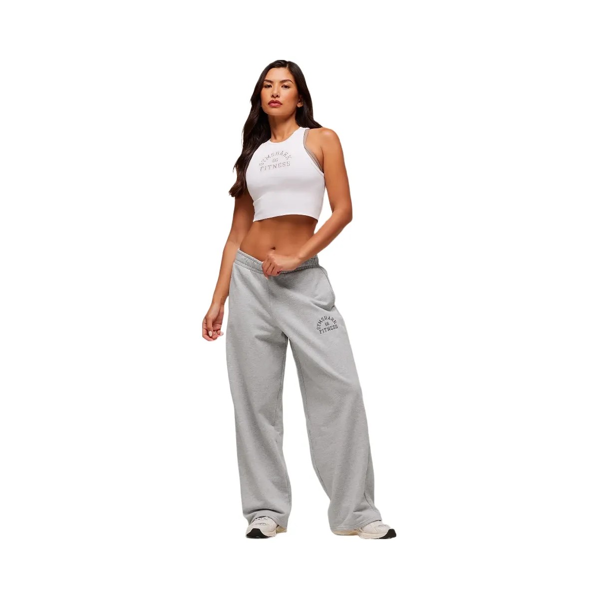 Gymshark Fitness Embroidered Graphic Tank - White - HypeFly India View 4