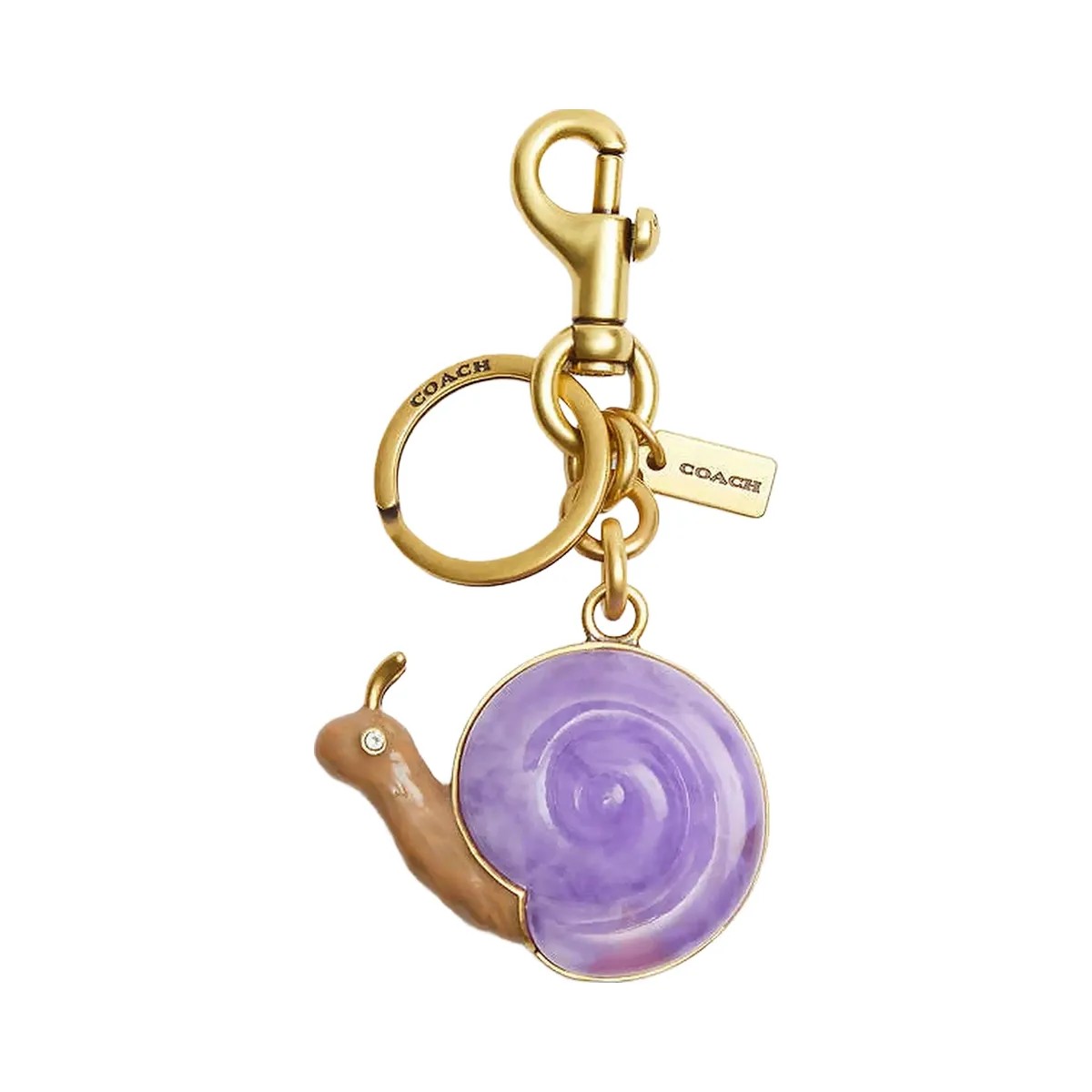 Coach Snail Bag Charm Brass-Purple Multi - HypeFly India View 1