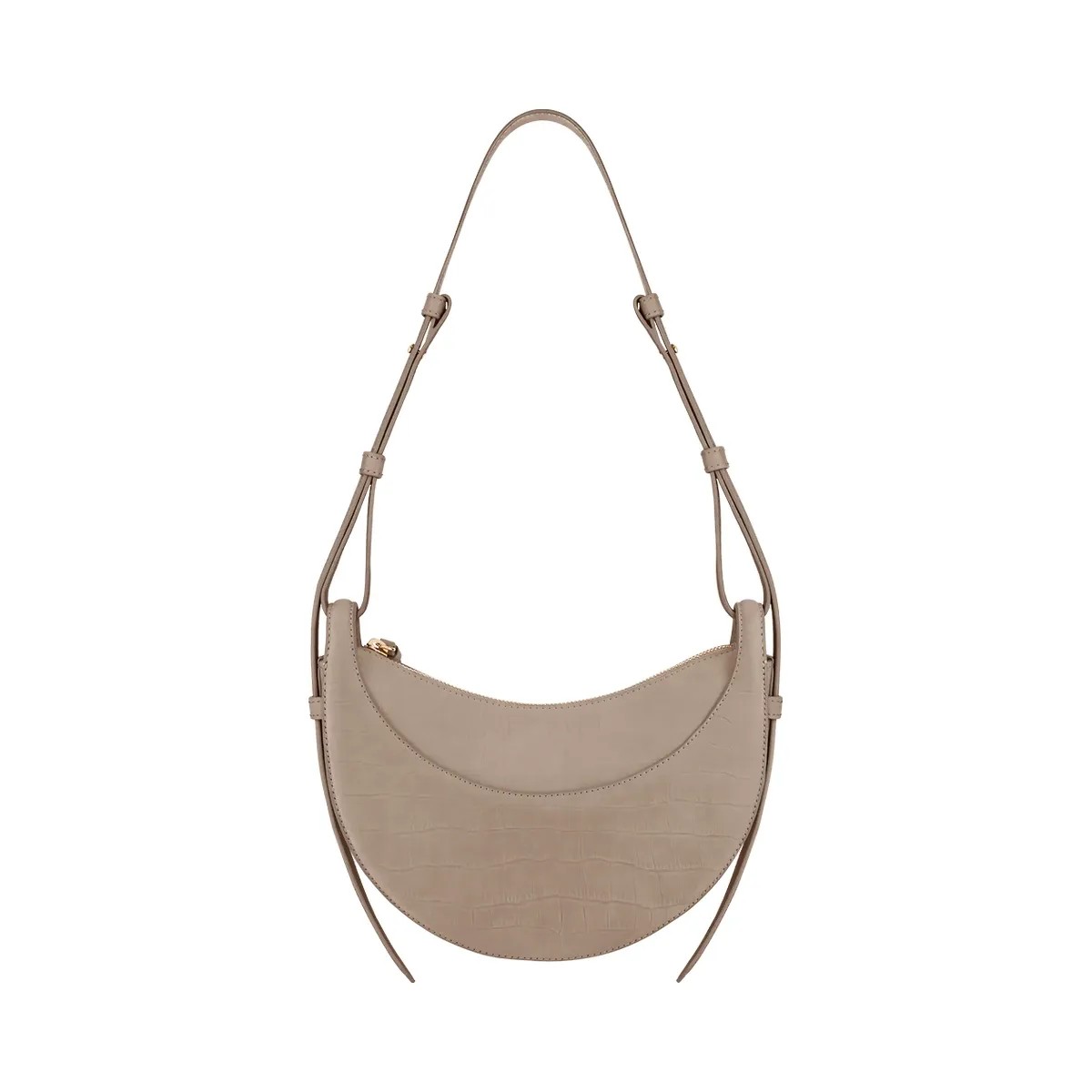 Polene Numero Dix Crocodile Nubuck Taupe - HypeFly India View 1