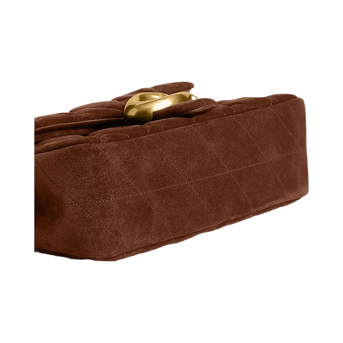 Coach Tabby Shoulder Bag 26 With Quilting Suede-Brass-Warm Brown - HypeFly India View 4