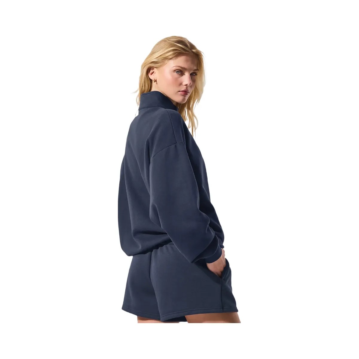 Alo Women's Accolade 1/4 Zip Pullover - Navy - HypeFly India View 2