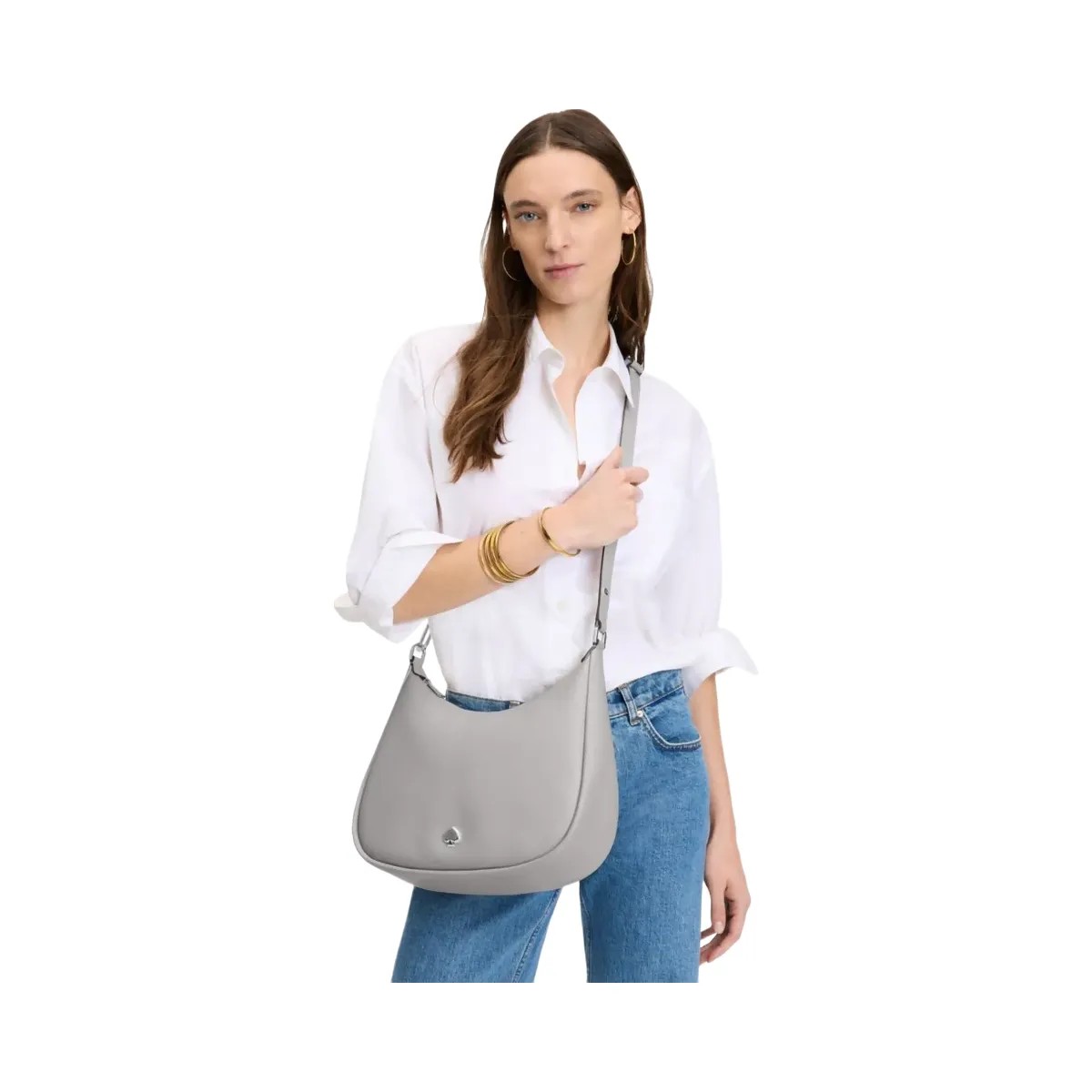 Kate Spade Kayla Large Shoulder Bag Mountain Grey - HypeFly India View 3