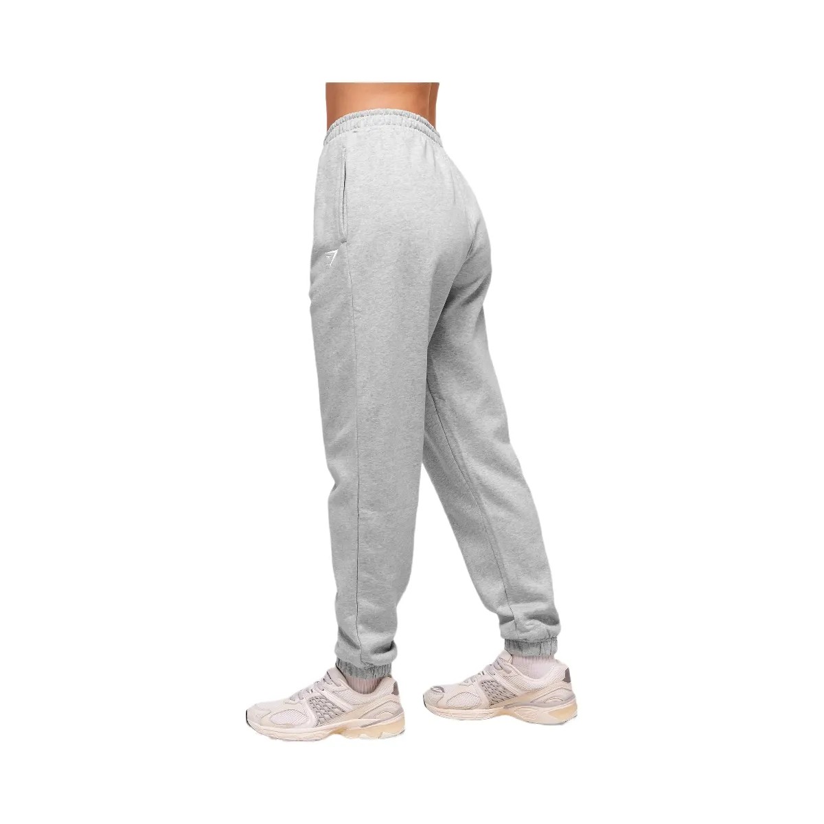 Gymshark Training Fleece Short Jogger - Light Grey Core Marl - HypeFly India View 3