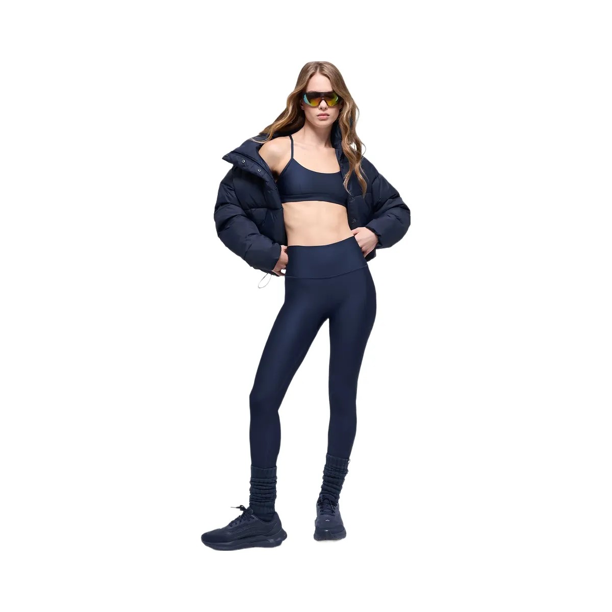 Alo Women's Gold Rush Puffer - Navy - HypeFly India View 4