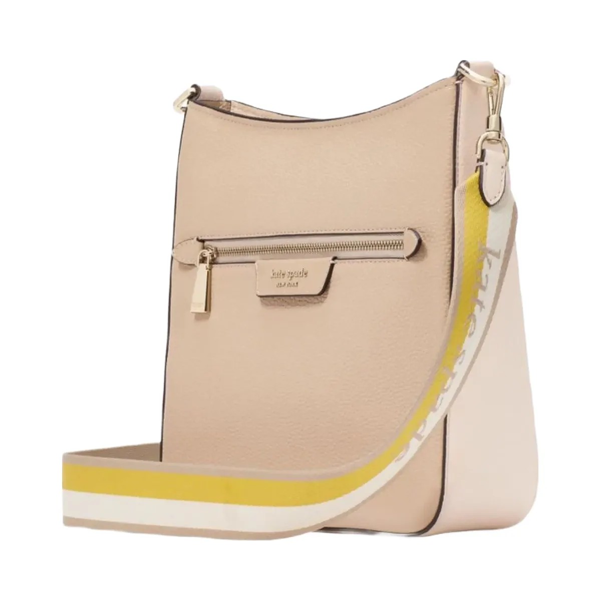Kate Spade HUDSON messenger crossbody bag  Timeless Taupe Multi - HypeFly India View 3