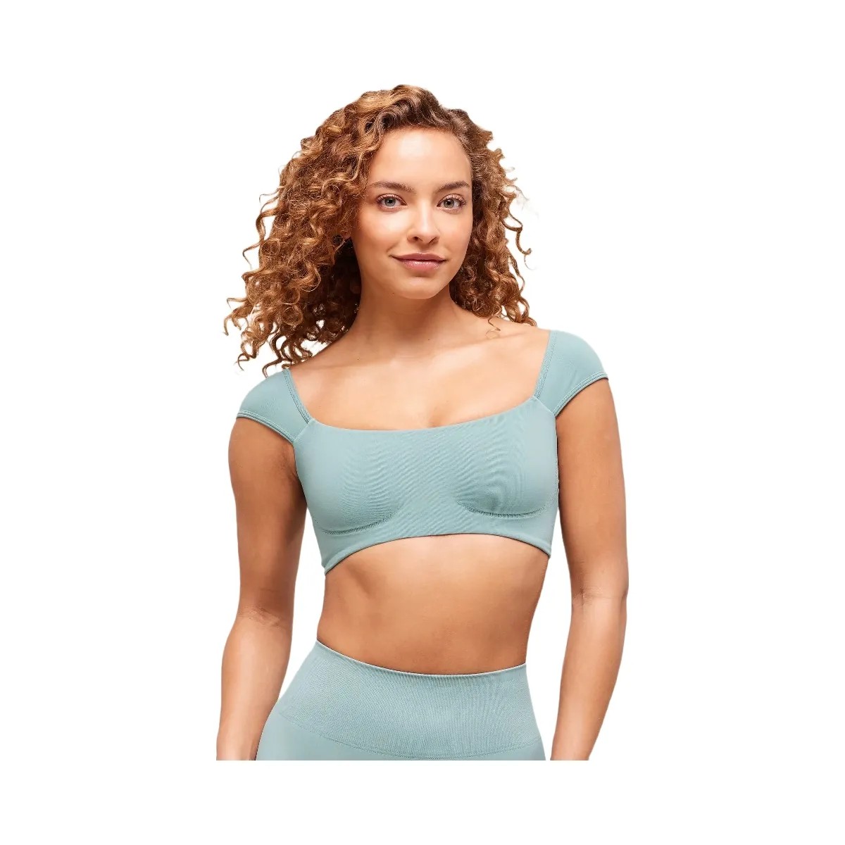 Gymshark Soft Sculpt Cap Sleeve Bralette - Rest Blue - HypeFly India View 5
