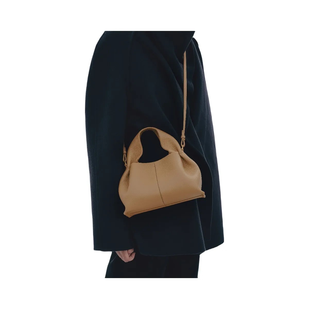 Polene Numero Neuf Mini Textured Ocher - HypeFly India View 3