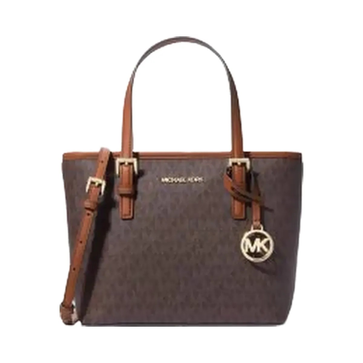 Michael Kors Jet Set Travel Extra-Small Logo Top-Zip Tote Bag Brown - HypeFly India View 1