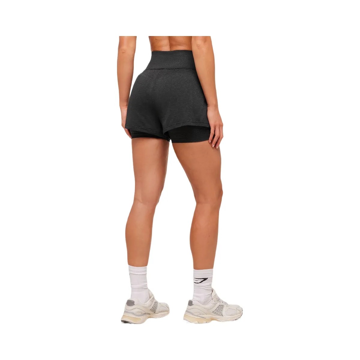 Gymshark Vital 2-in-1 Shorts - Black Marl - HypeFly India View 3