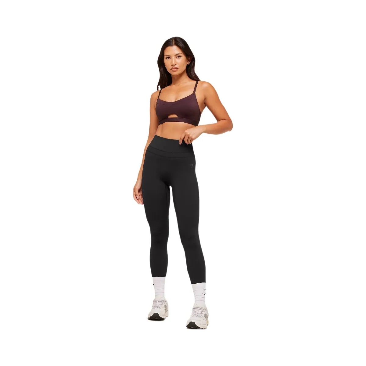 Gymshark Balcony Peekaboo Sports Bra - Cherry Purple - HypeFly India View 6