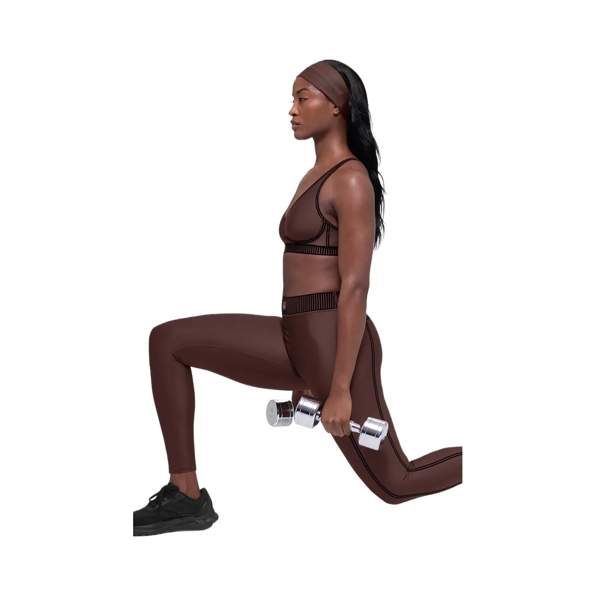 Alo Women's Airlift High-Waist 7/8 Line Up Legging - Brownstone - HypeFly India View 4