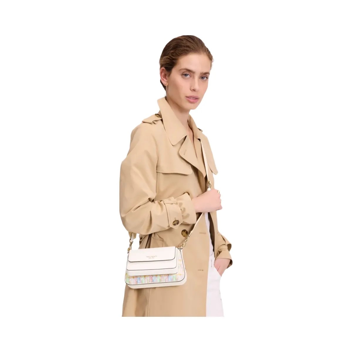 Kate Spade Double Up Tweed Crossbody Multi - HypeFly India View 2