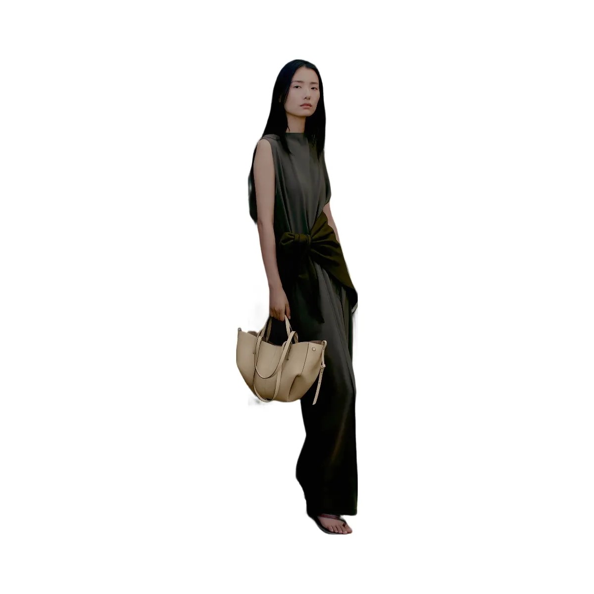 Polene Cyme Mini Textured Sand - HypeFly India View 3