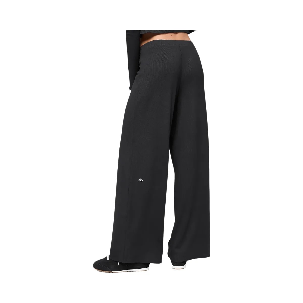 Alo Women's Mid-Rise Dreamlight Straight Pant - Black - HypeFly India View 3