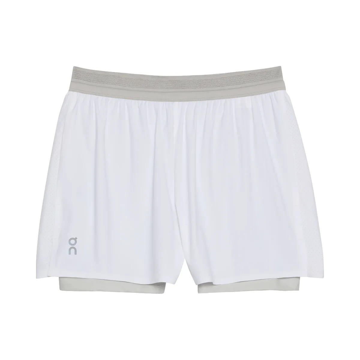 On 3" Performance 2/1 Shorts White | Glacier - HypeFly India View 1