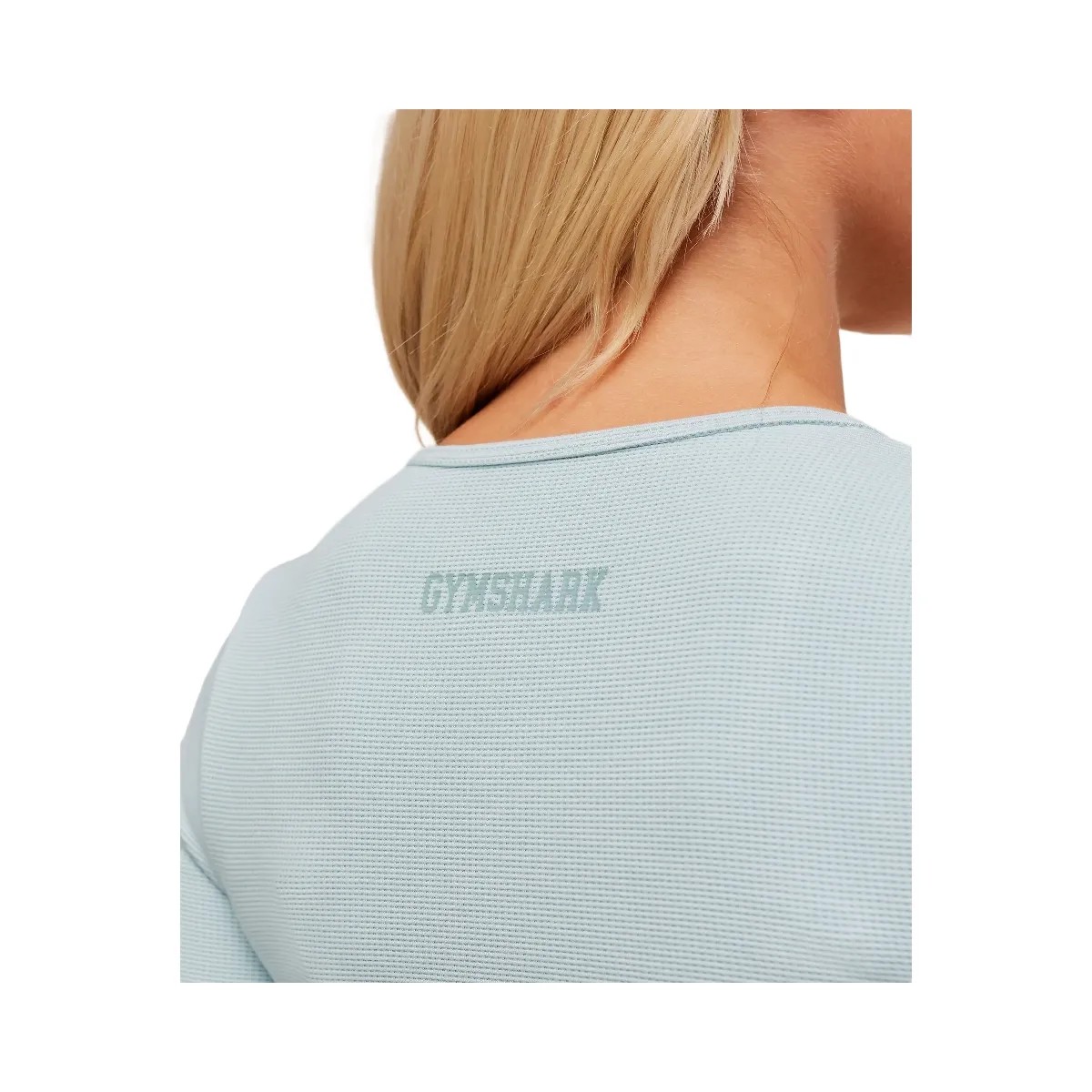 Gymshark Waffle Long Sleeve Top - Smoke Blue - HypeFly India View 5