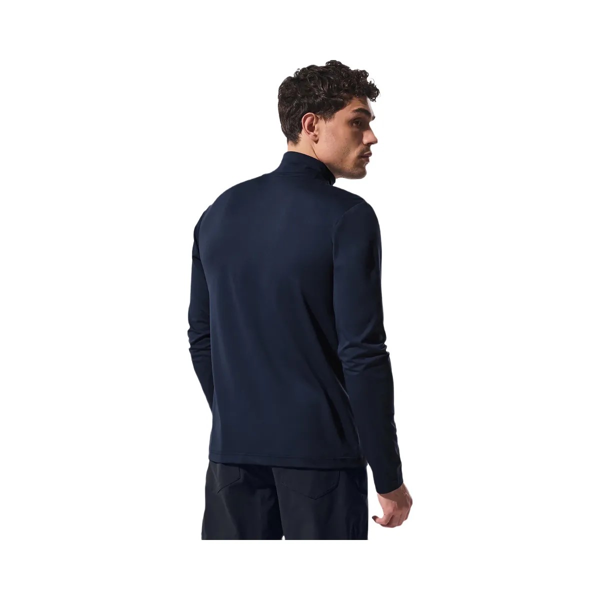 Alo Men's Conquer Reform Mock Neck Long Sleeve - Navy - HypeFly India View 3