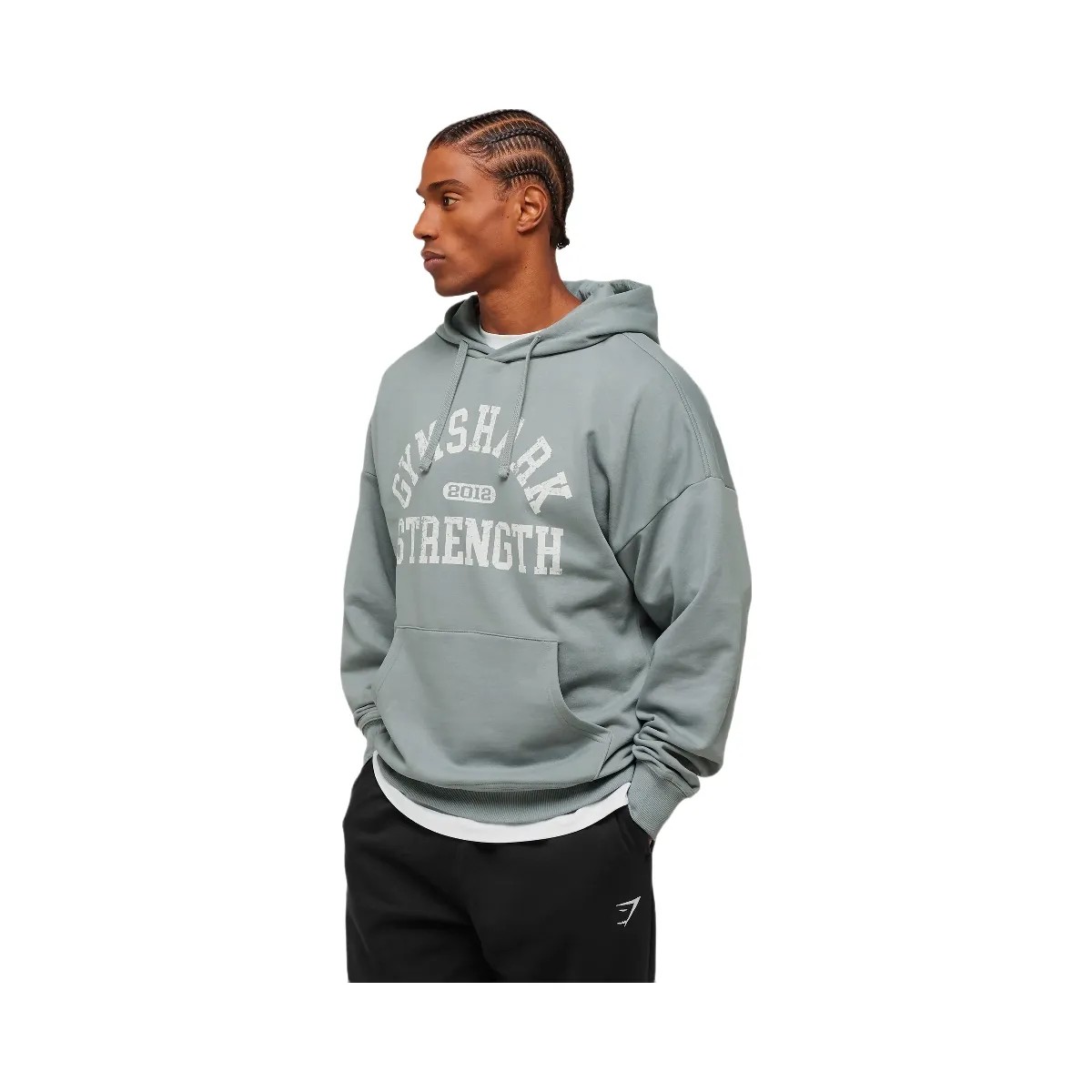 Gymshark 2012 Strength Hoodie - Denim Grey - HypeFly India View 3