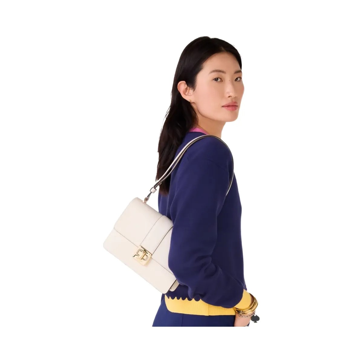 Kate Spade Phoebe Turnlock Shoulder Bag Meringue - HypeFly India View 2