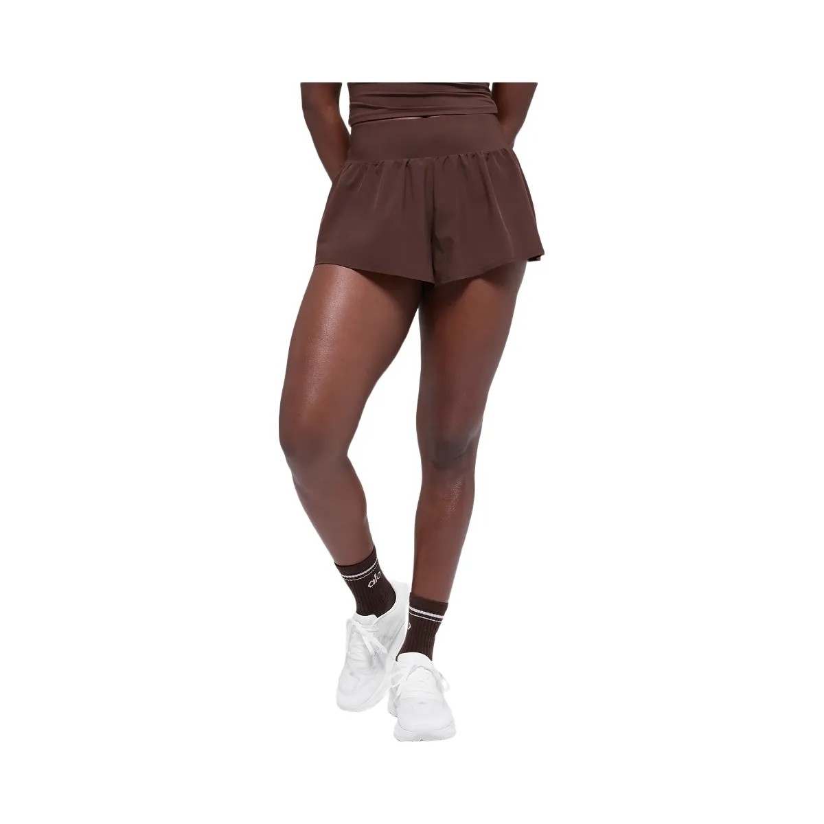 Alo Women's Victory Running Short - Brownstone - HypeFly India View 1