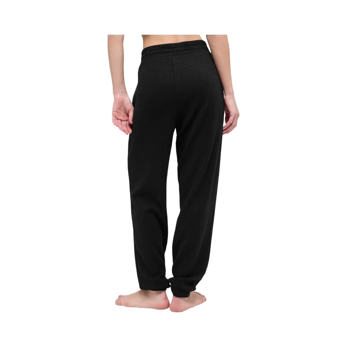 Alo Women's Waffle Weekend Escape Jogger - Black - HypeFly India View 1