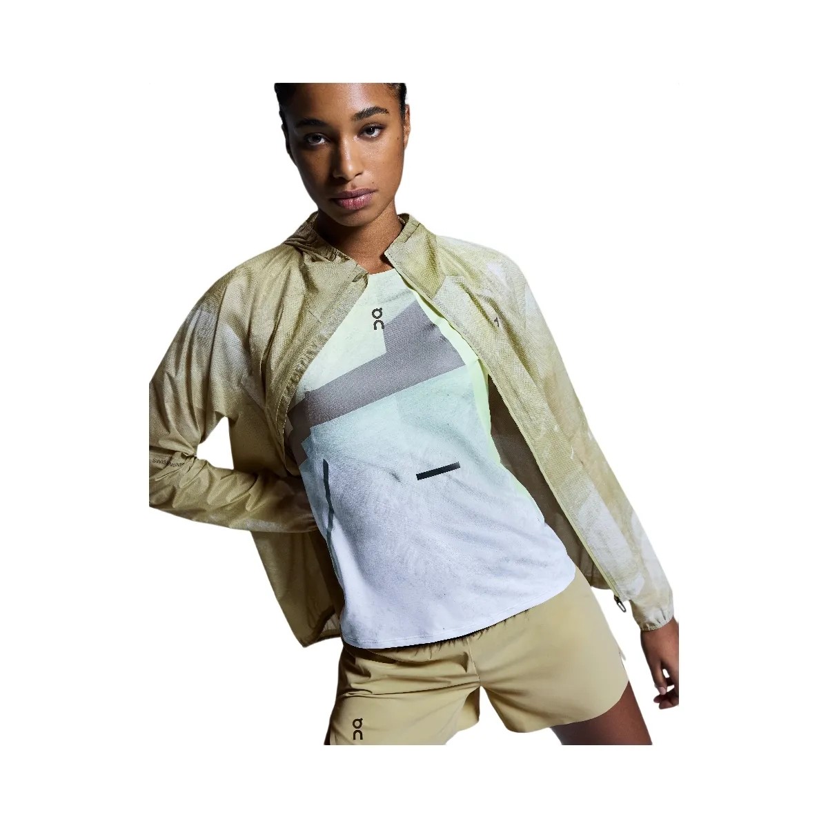 On Ultra Jacket White | Caper  - HypeFly India View 2