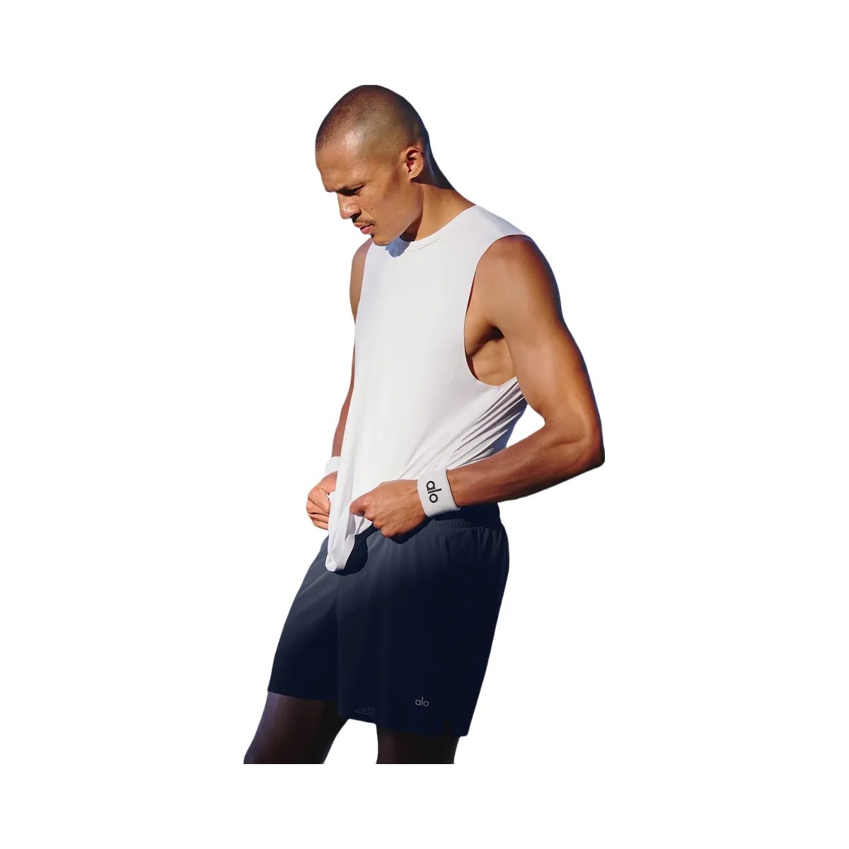 Alo Men's 5" Traction Running Short - Navy - HypeFly India View 6
