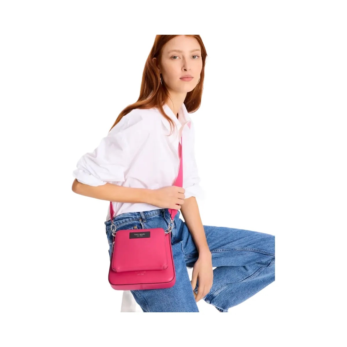 Kate Spade Label 3 in 1 Crossbody Rosehip - HypeFly India View 2