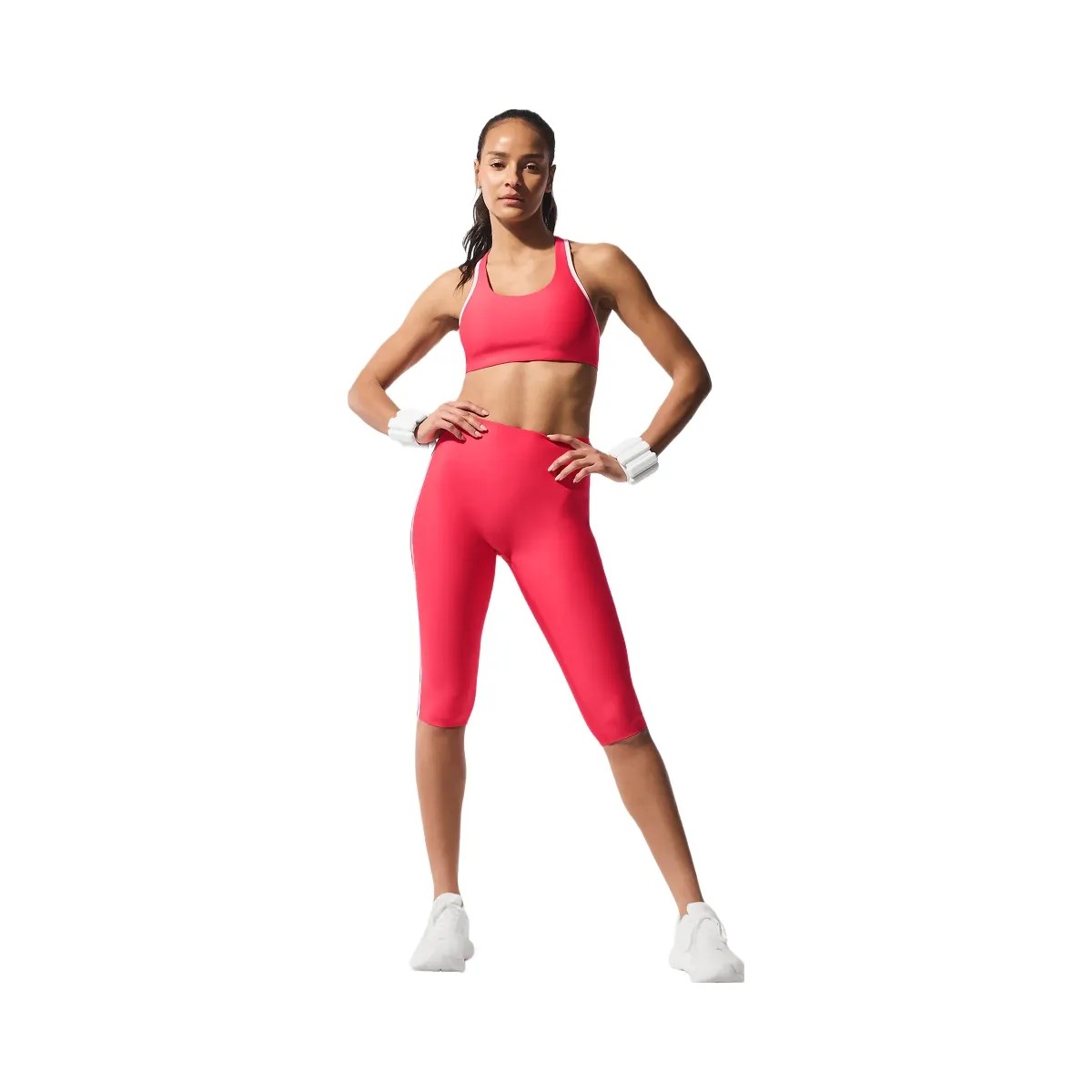 Alo Women's Airlift Super Sleek Contrast Bra - Candy Red/White - HypeFly India View 5