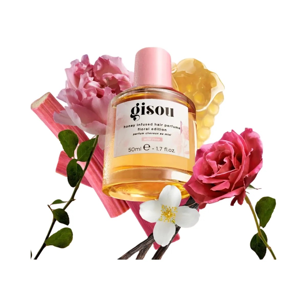 Gisou Wild Rose Honey Infused Hair Perfume - HypeFly India View 2