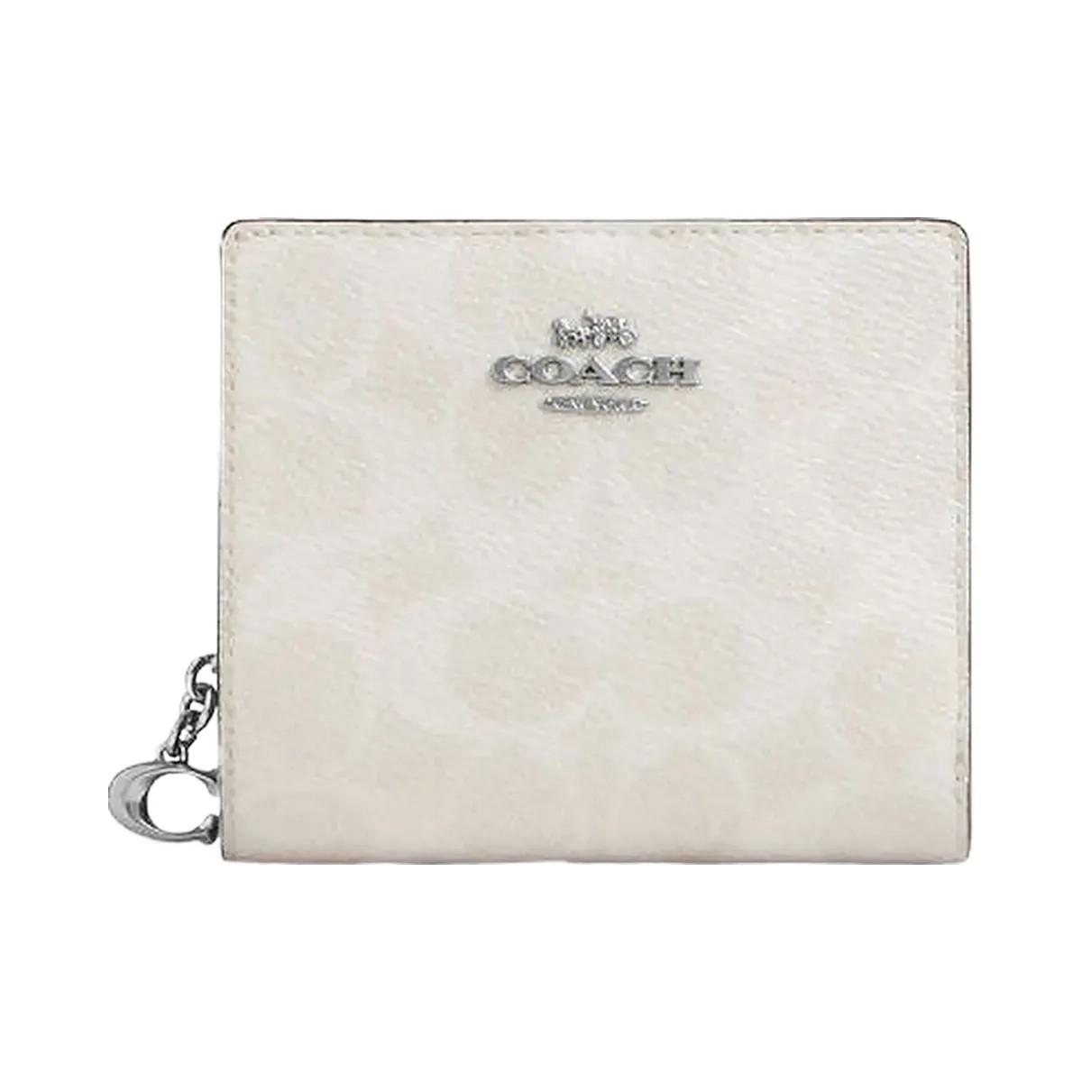 Coach Snap Wallet In Signature Canvas Signature Canvas-Sv-White-Chalk - HypeFly India View 3