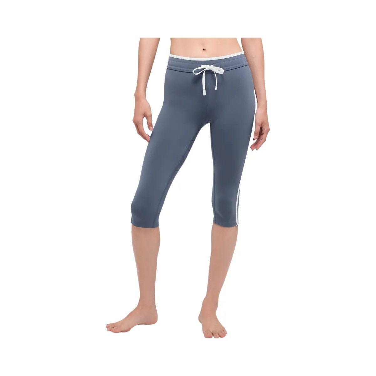 Alo Women's Airbrush High-Waist Race Pace Capri - Bluestone/White - HypeFly India View 1