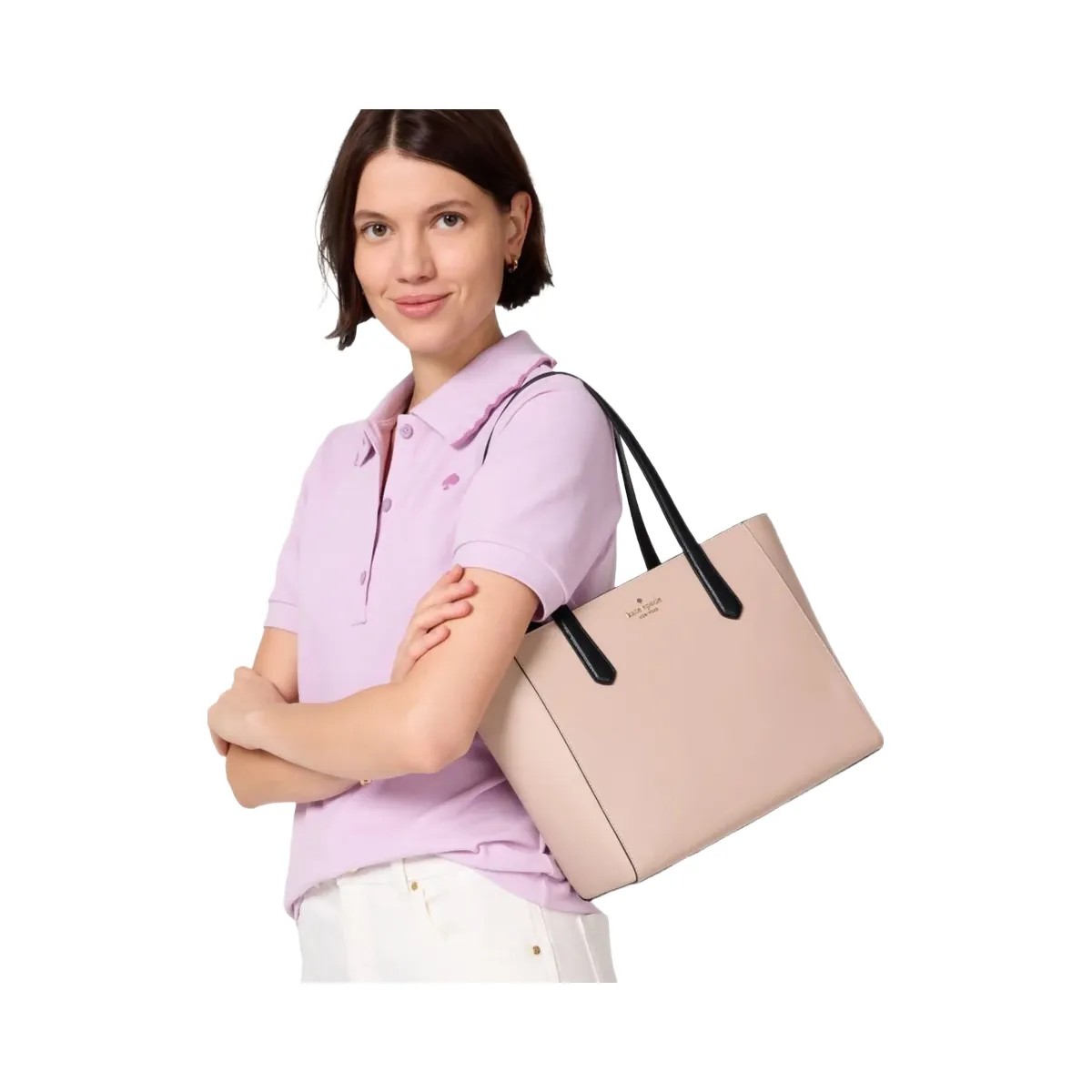 Kate Spade Staci Medium Tote Warm Beige Multi - HypeFly India View 2